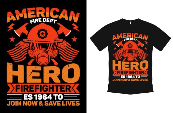 Firefighter Gaming Graphic T-Shirt: Bold Graphics for T-Shirt Designs