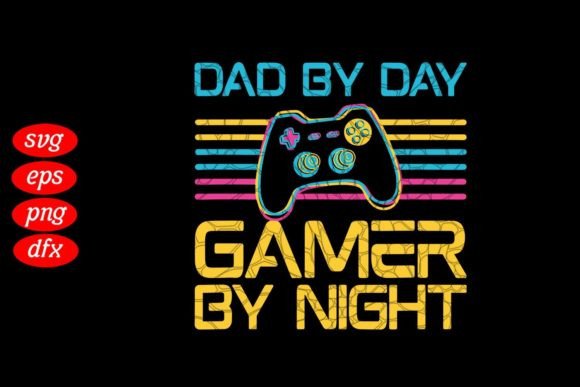 Gaming Dad SVG for T-Shirt Designs and Graphics
