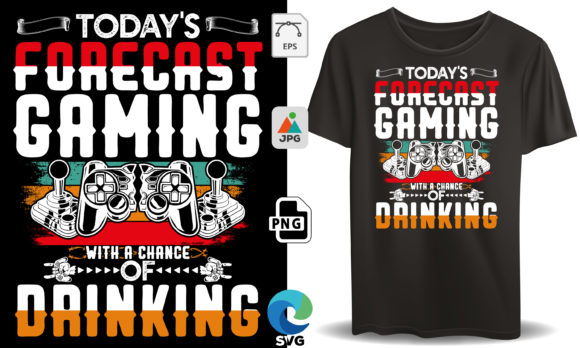 Gaming Forecast Graphics for T-Shirt Designs