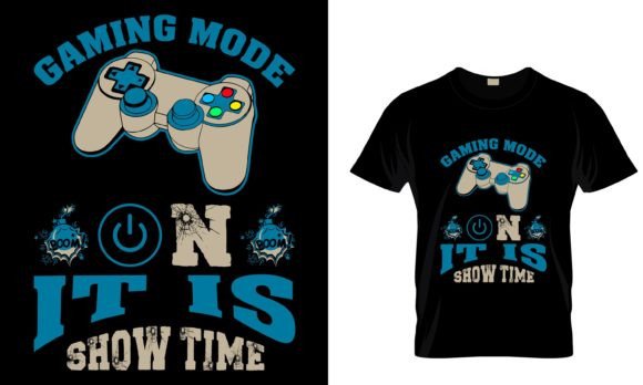 Gaming Mode T-Shirt Graphics & Print Templates