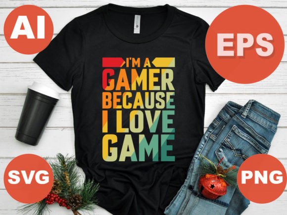 Gaming T Shirt Design: Graphics & Print Templates