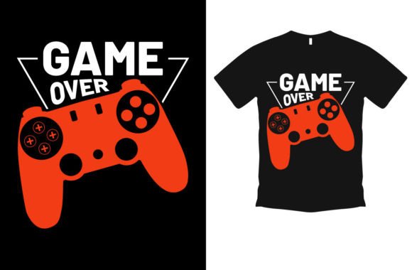 Gaming T-Shirt Design Template Graphics