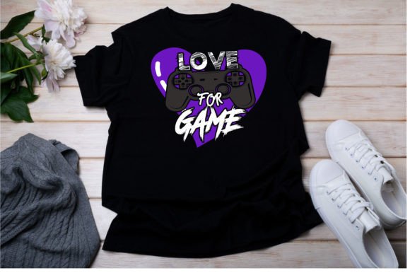 Gaming T-Shirt for Gamers: Graphics & Print Templates