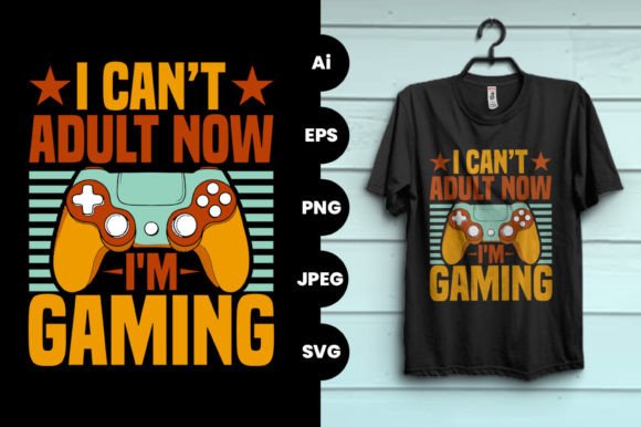 Gaming Vector Tshirt: Graphics & Print Templates