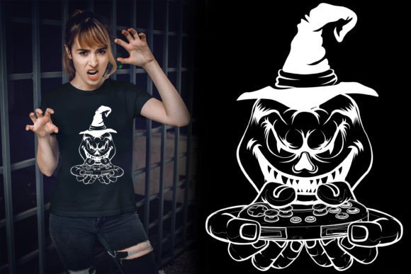 Halloween Gaming Graphics for T-Shirt Designs