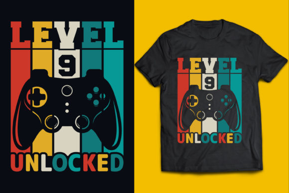 Level 9 Gaming Graphics for Print Templates