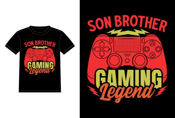 Retro Vintage Son Brother Gaming Legend Graphics