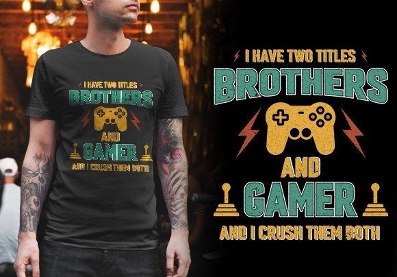 Reviewing the Brothers Gaming T-Shirt Design Vector