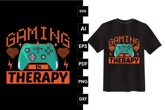 Reviewing the Gaming is Therapy Embroidery Design