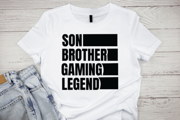 Son Brother Gaming Legend SVG: Graphics for T-Shirt Designs