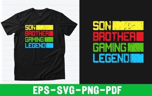 Son Brother Gaming SVG for T-Shirt Designs & Graphics