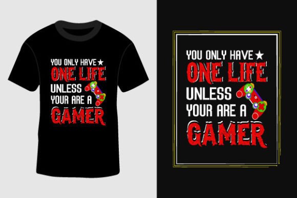 Virtual Reality Gaming T-Shirt Design Graphics